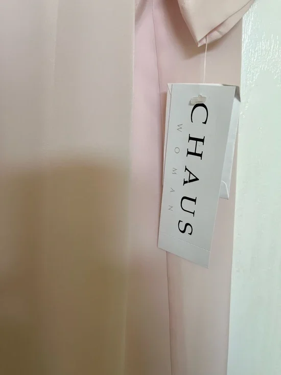 Chaus Pale Pink Short Sleeve Button Front Blouse - Picture 5 of 6